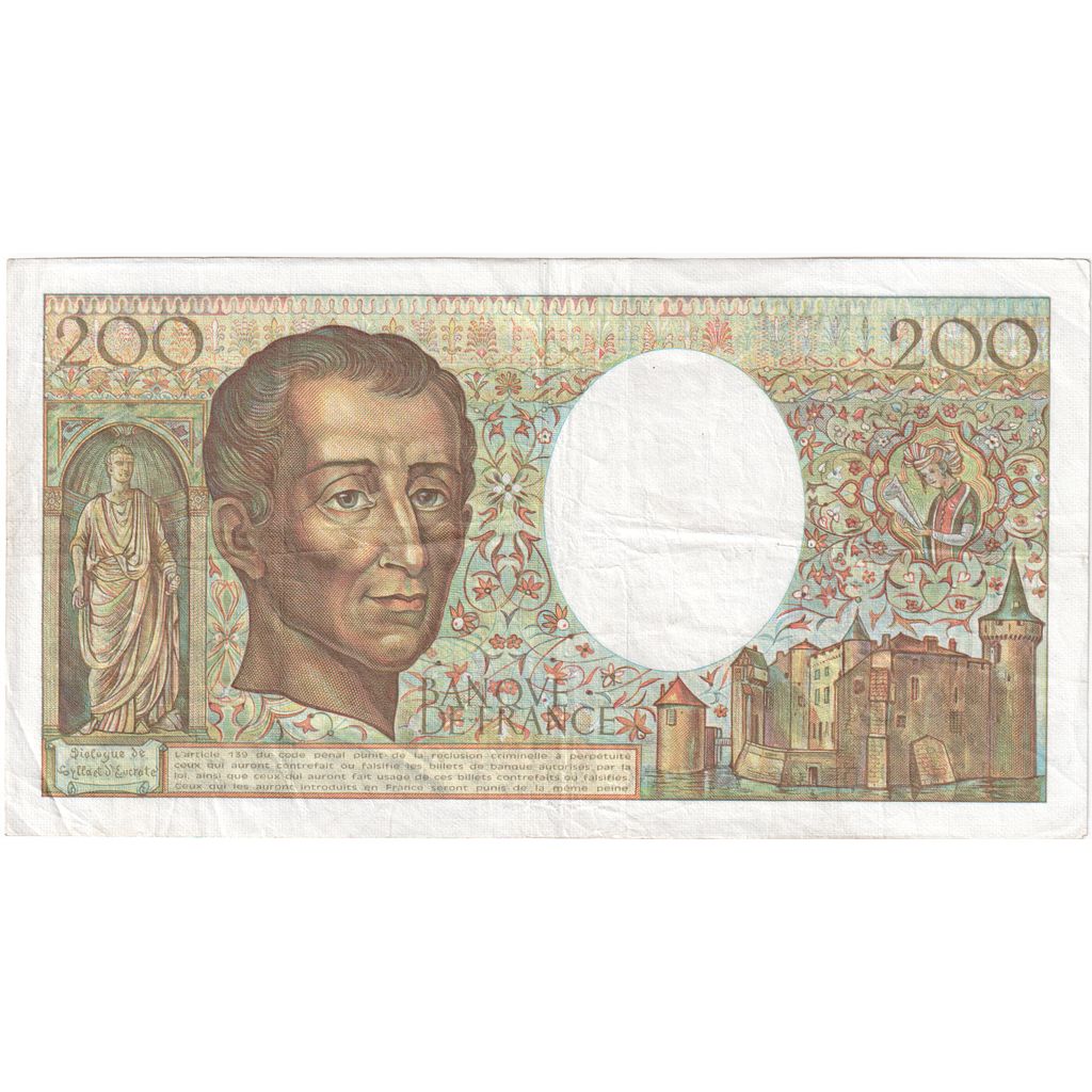 Frankrijk, 200 Francs, Montesquieu, V.073, TTB