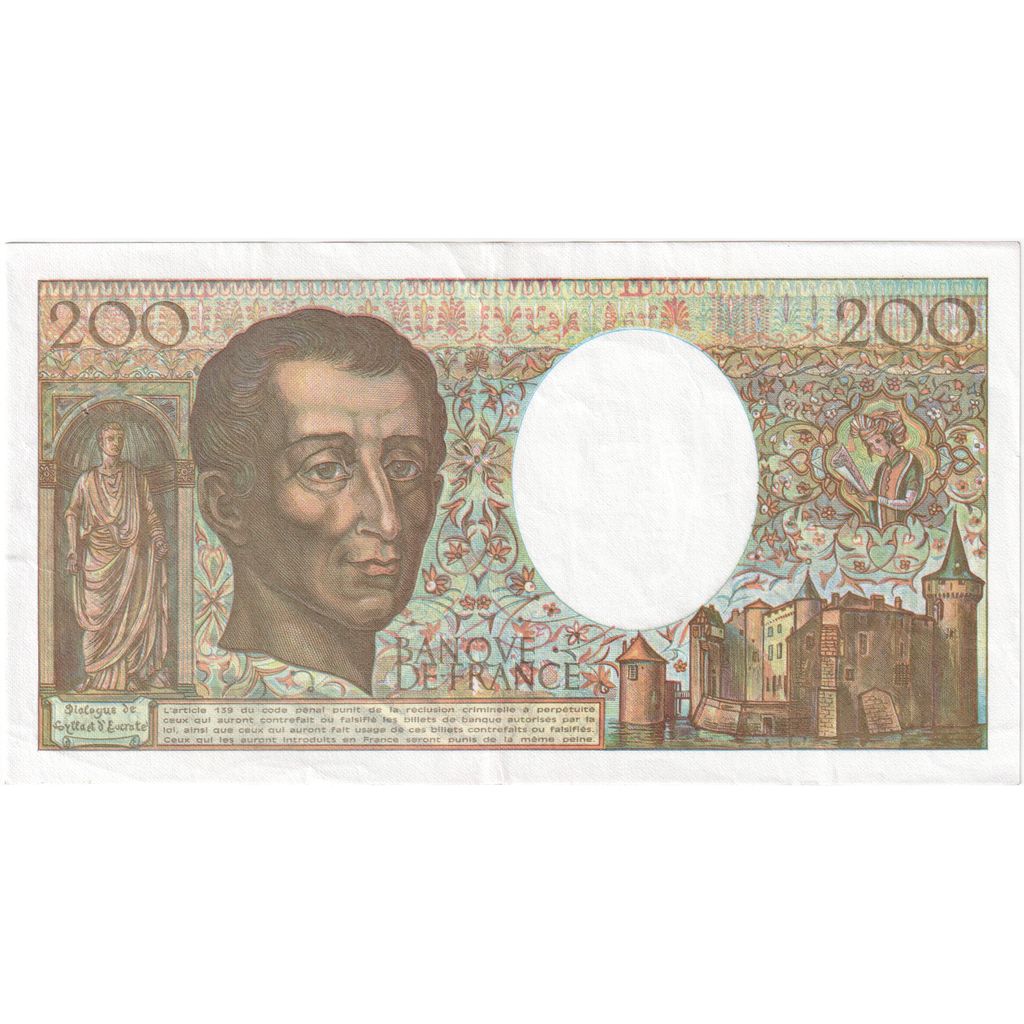 Frankrijk, 200 Francs, Montesquieu, P.080, TTB+