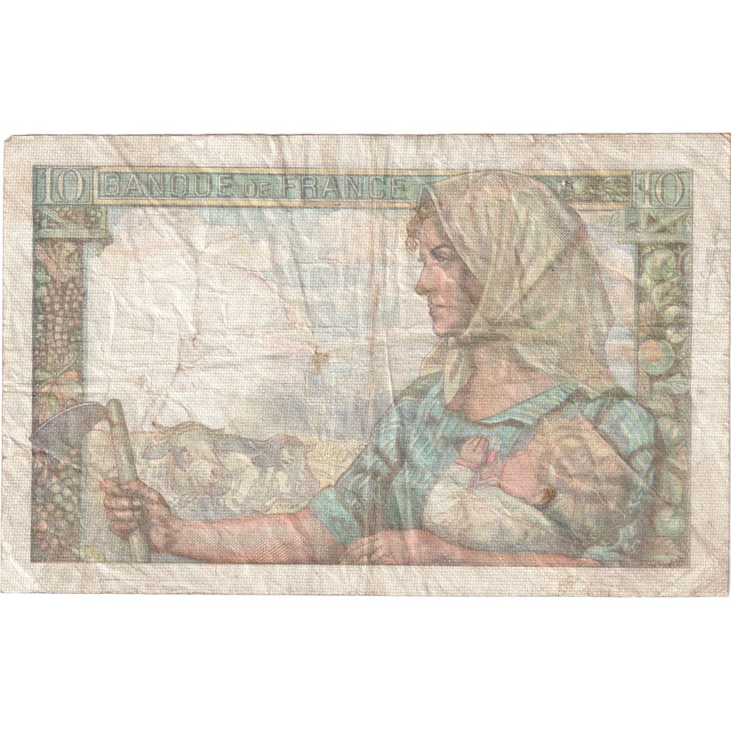 France, 10 Francs, Mineur, 1944-06-22, R.95, VF(30-35)
