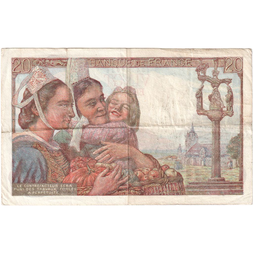 Francia, 20 Francs, Pêcheur, 1942-11-05, Y.54, BB