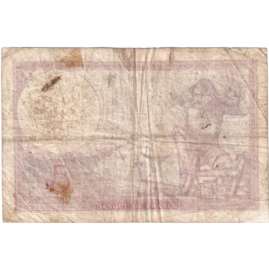 Francia, 5 Francs, Violet, 1939-10-26, M.65216, MB+