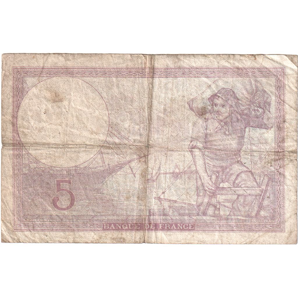 France, 5 Francs, Violet, 1940-11-28, G.66455, TB+