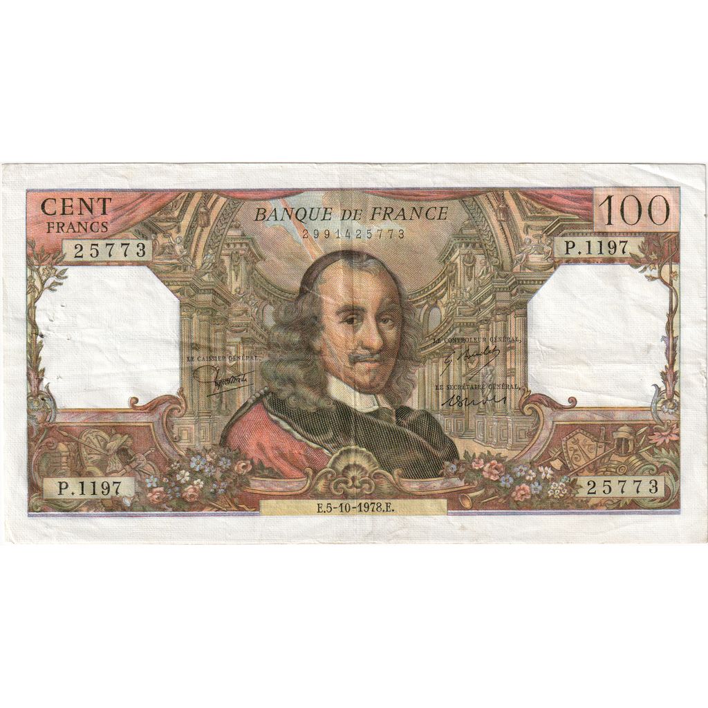 France, 100 Francs, Corneille, 1978-10-05, P.1197, EF(40-45)