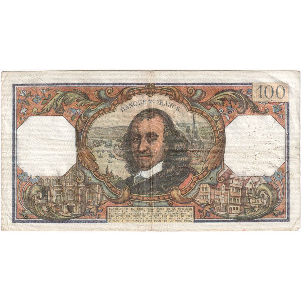 France, 100 Francs, Corneille, 1972-05-04, W.639, EF(40-45)