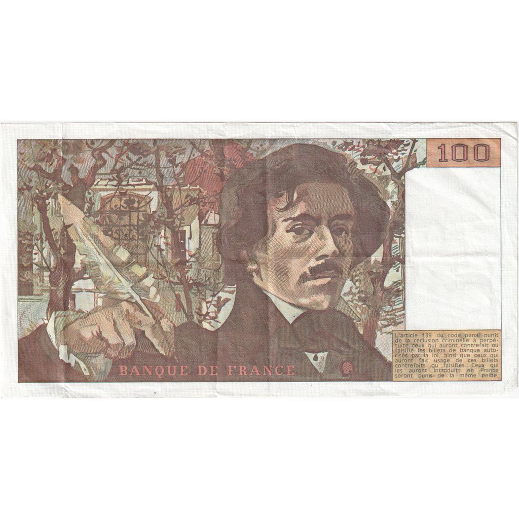 Frankrijk, 100 Francs, Delacroix, F.2, TTB+