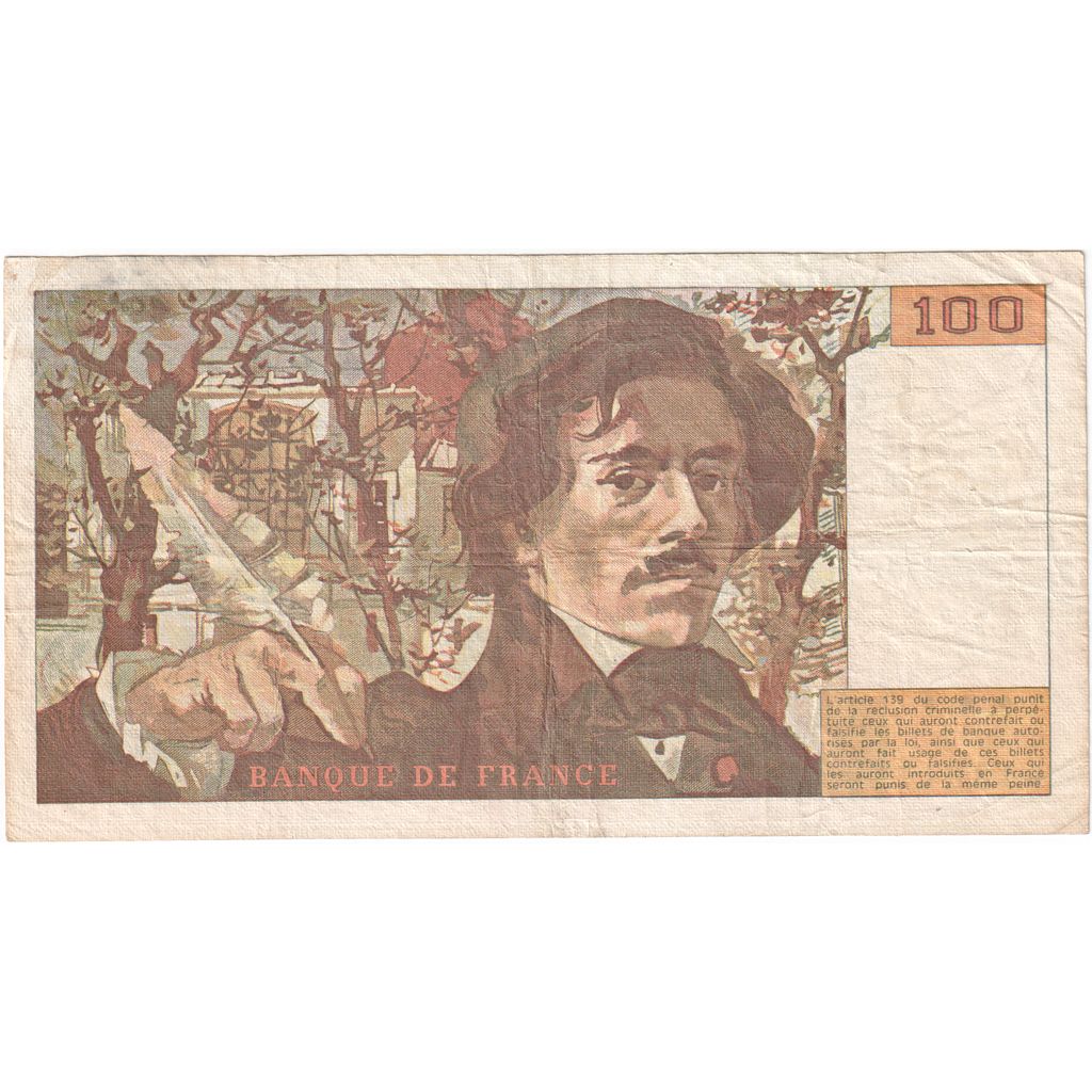 Francia, 100 Francs, Delacroix, S.142, BB