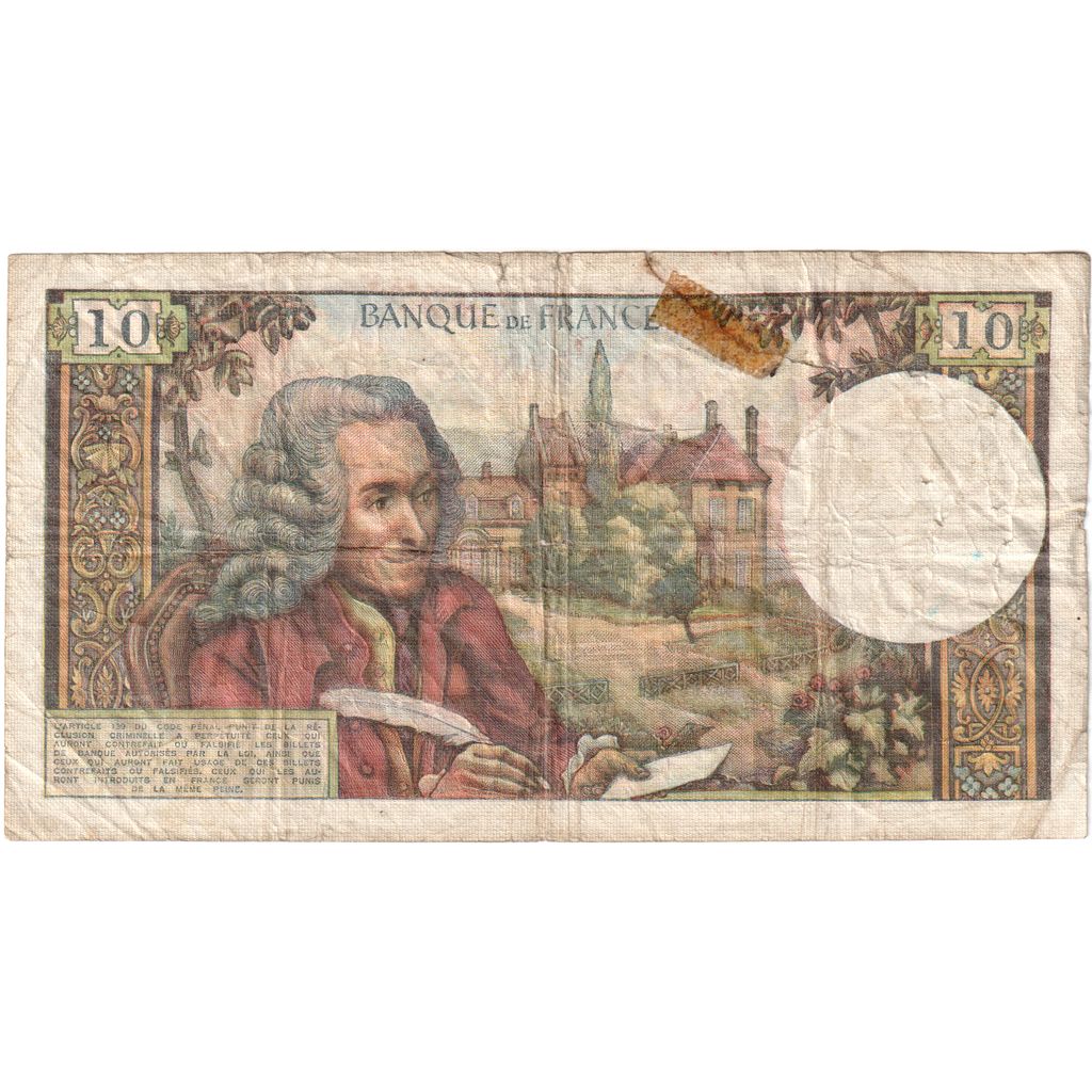 Frankrijk, 10 Francs, Voltaire, 1973-11-08, T.918, B
