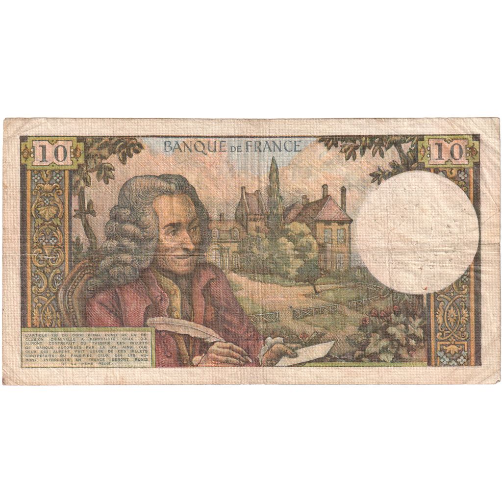 Frankrijk, 10 Francs, Voltaire, 1964-08-06, F.100, TB