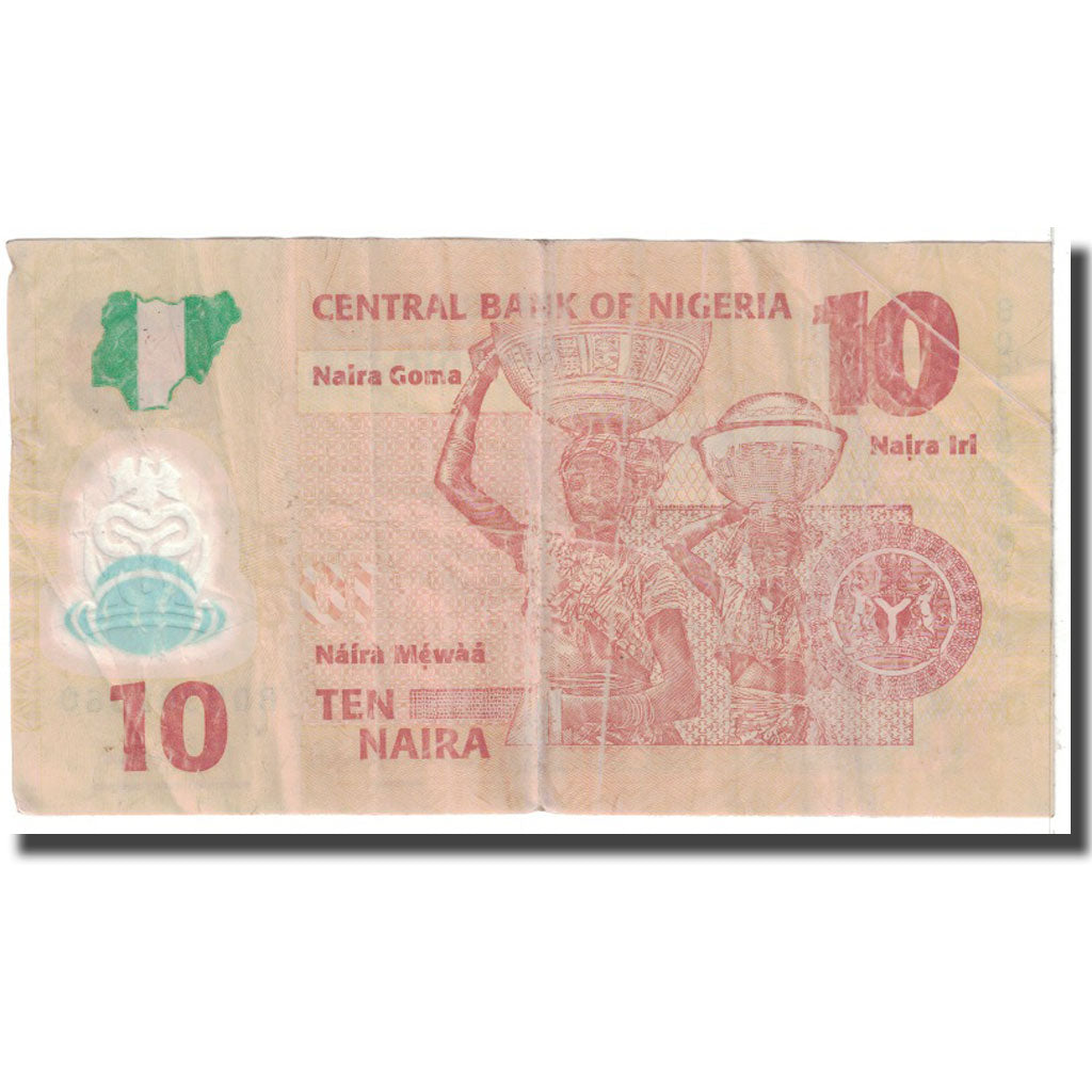 Banknote, Nigeria, 10 Naira, 2015, KM:39c, VF(20-25)