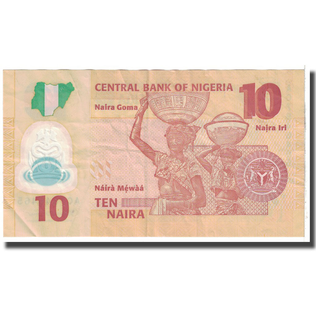 Banknote, Nigeria, 10 Naira, 2015, KM:39c, VF(30-35)