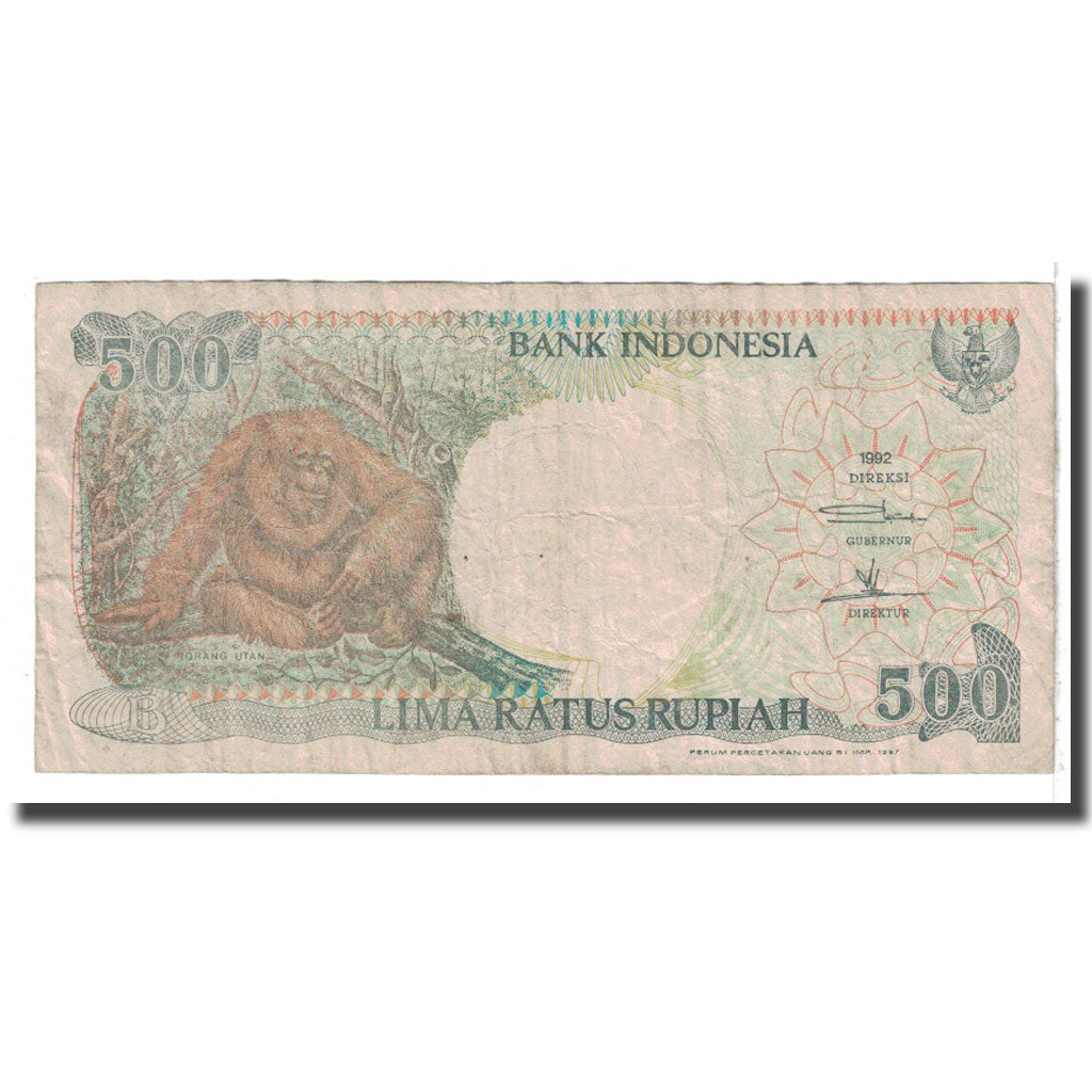 Banconote, Indonesia, 500 Rupiah, 1992, KM:128a, B