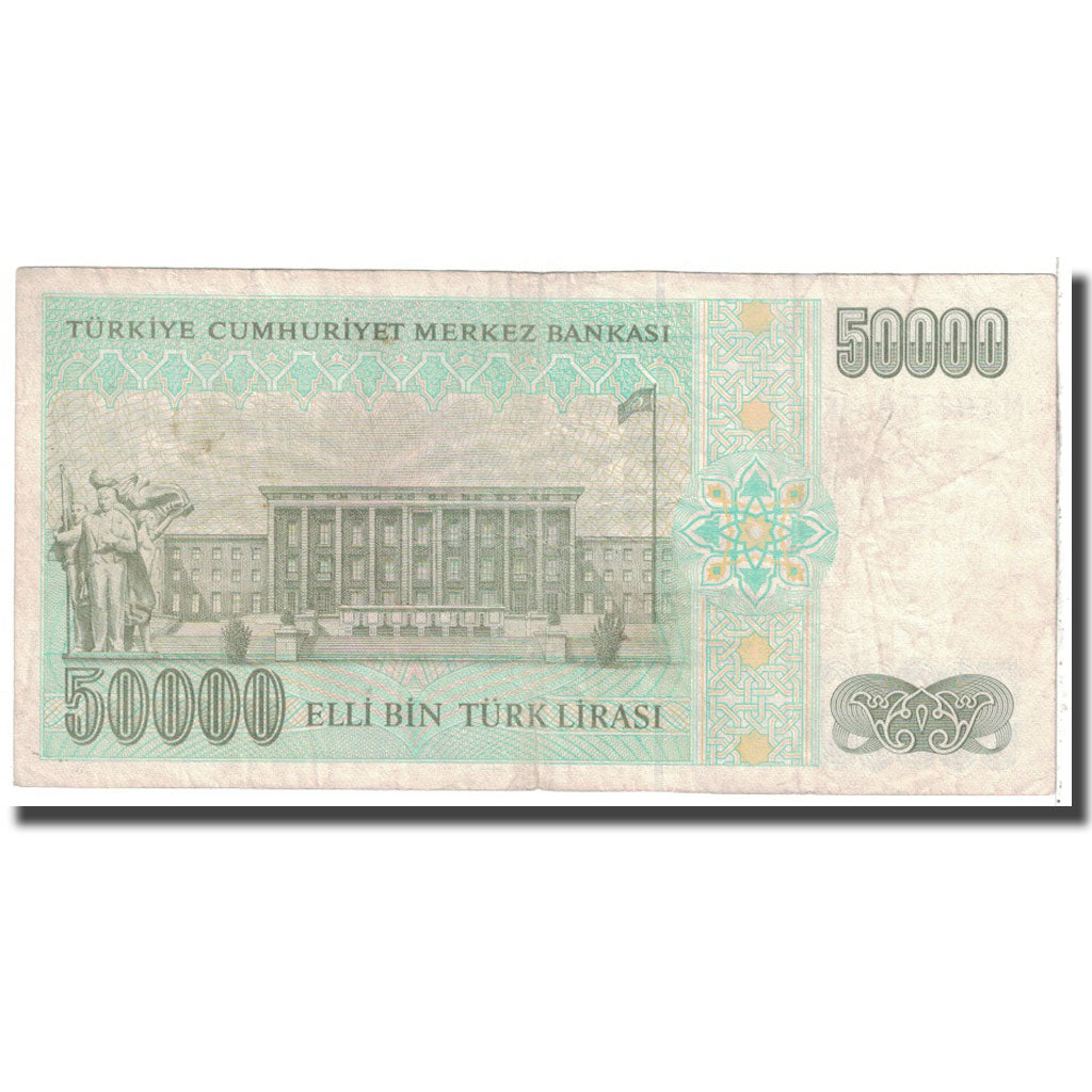Banknote, Turkey, 50,000 Lira, 1989, KM:203a, EF(40-45)