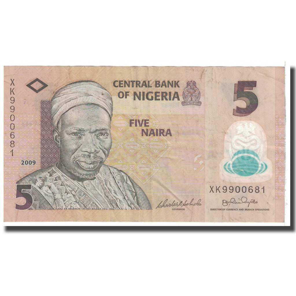 Banknote, Nigeria, 5 Naira, 2009, KM:32b, VF(20-25)