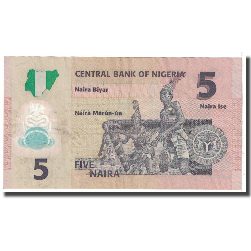 Banknote, Nigeria, 5 Naira, 2009, KM:32b, VF(20-25)