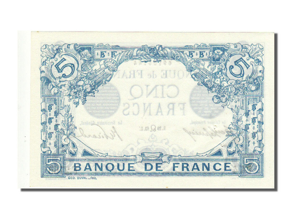 Billet, France, 5 Francs, 5 F 1912-1917 ''Bleu'', 1913, 1913-07-29, SPL