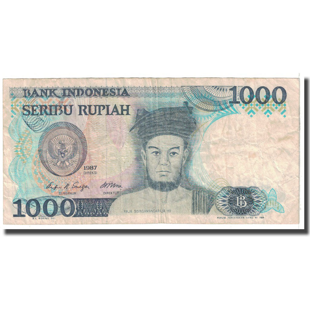 Banknote, Indonesia, 1000 Rupiah, 1987, KM:124a, VG(8-10)