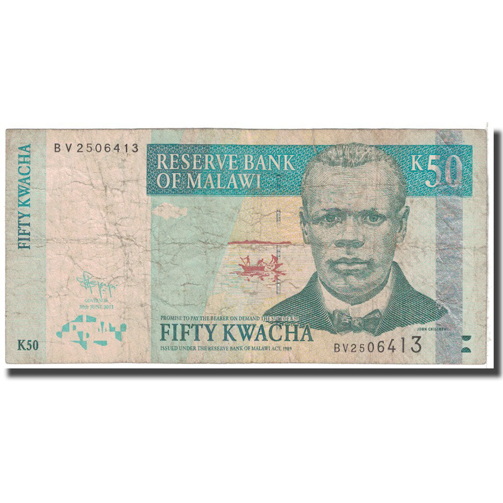 Banknote, Malawi, 50 Kwacha, 2011, 2011-06-30, KM:53e, VG(8-10)