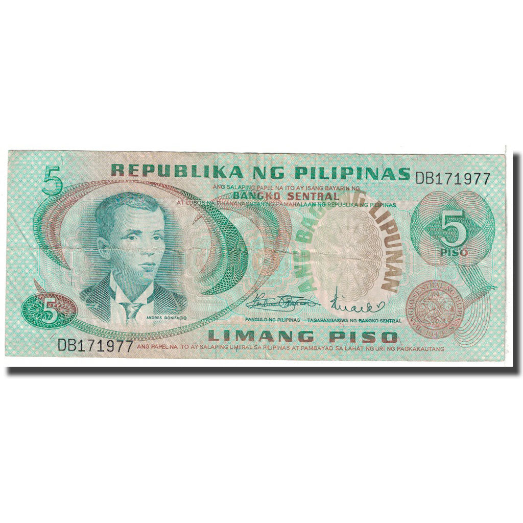 Geldschein, Philippinen, 5 Piso, KM:148a, S