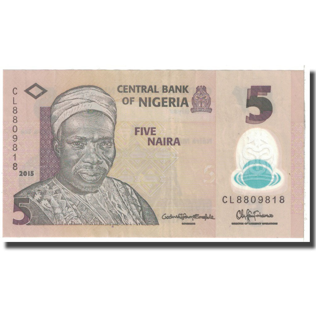 Banknote, Nigeria, 5 Naira, 2015, KM:38, EF(40-45)