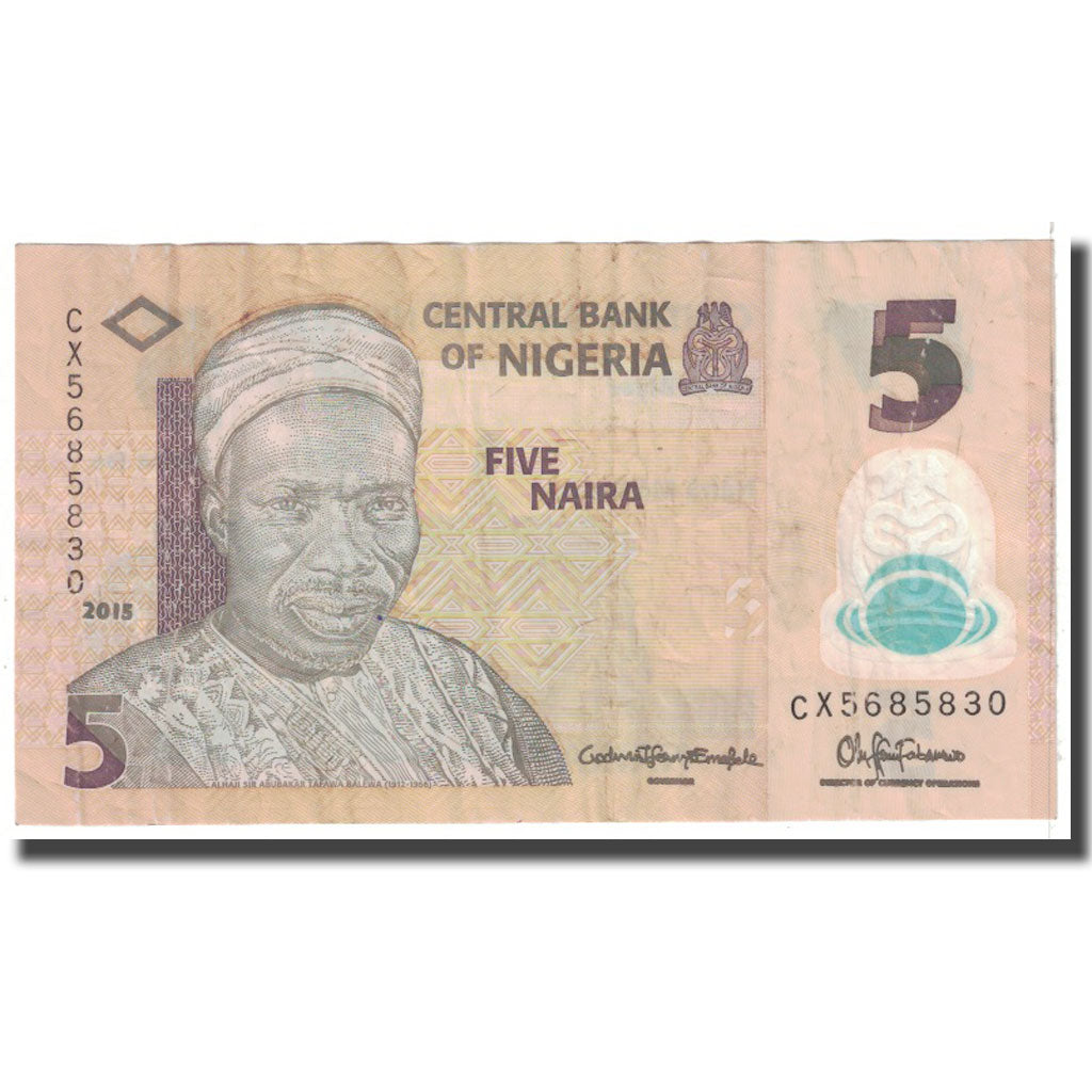 Banconote, Nigeria, 5 Naira, 2015, KM:38, MB