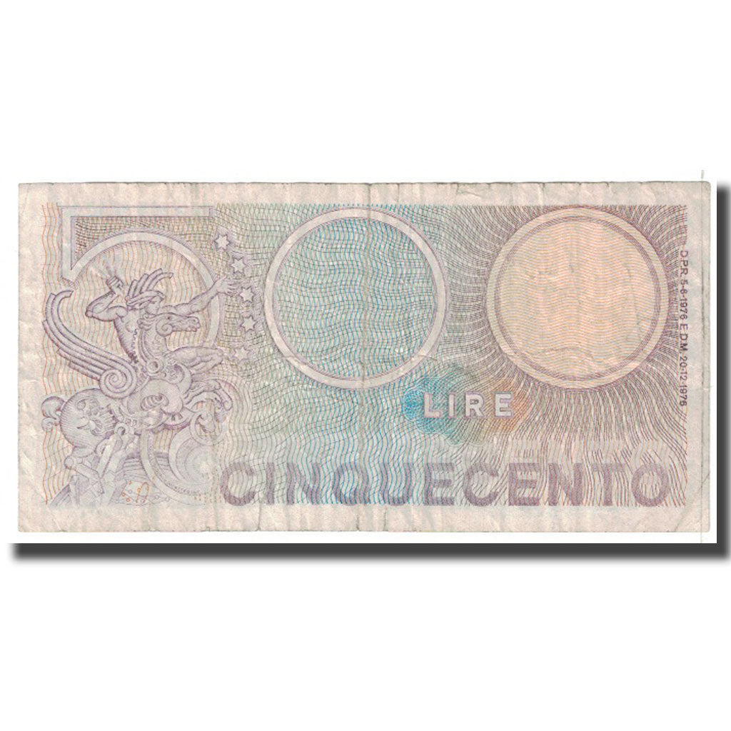 Banknote, Italy, 500 Lire, 1976, 1976-12-20, KM:95, VG(8-10)