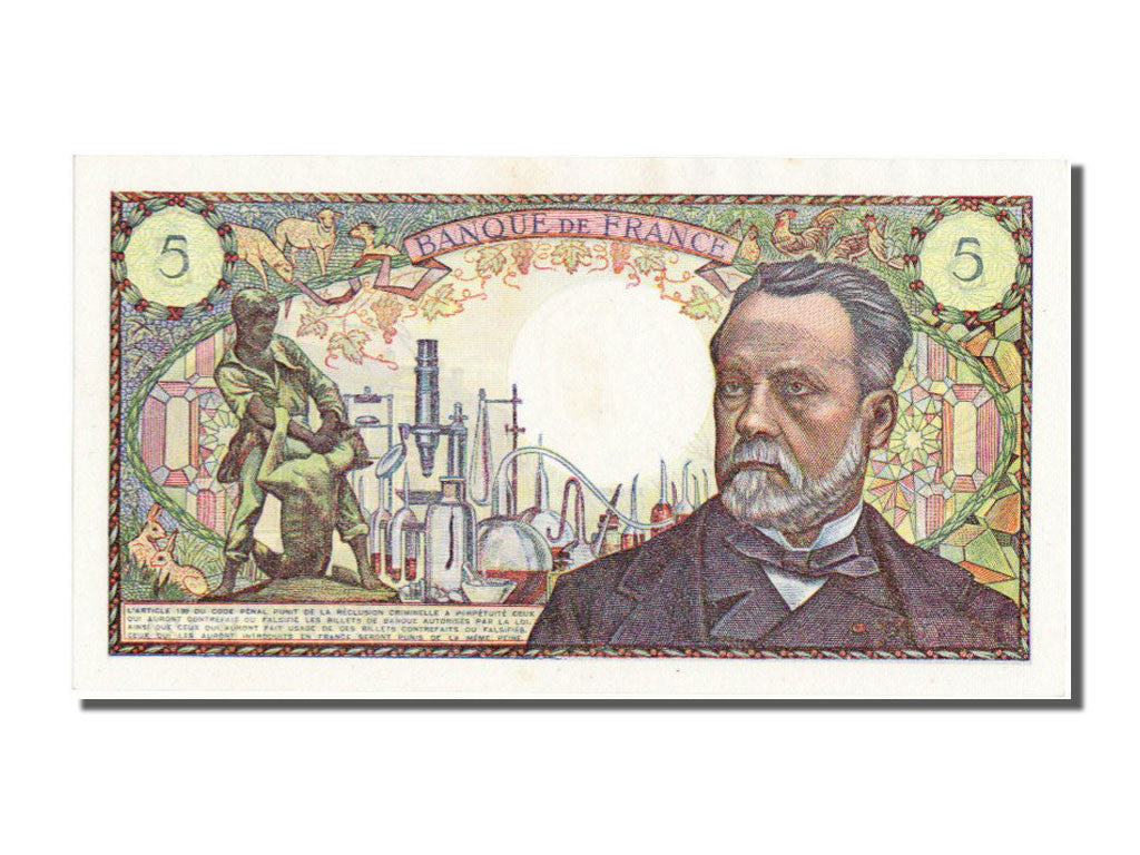 Banknote, France, 5 Francs, 5 F 1966-1970 ''Pasteur'', 1970, 1970-01-08