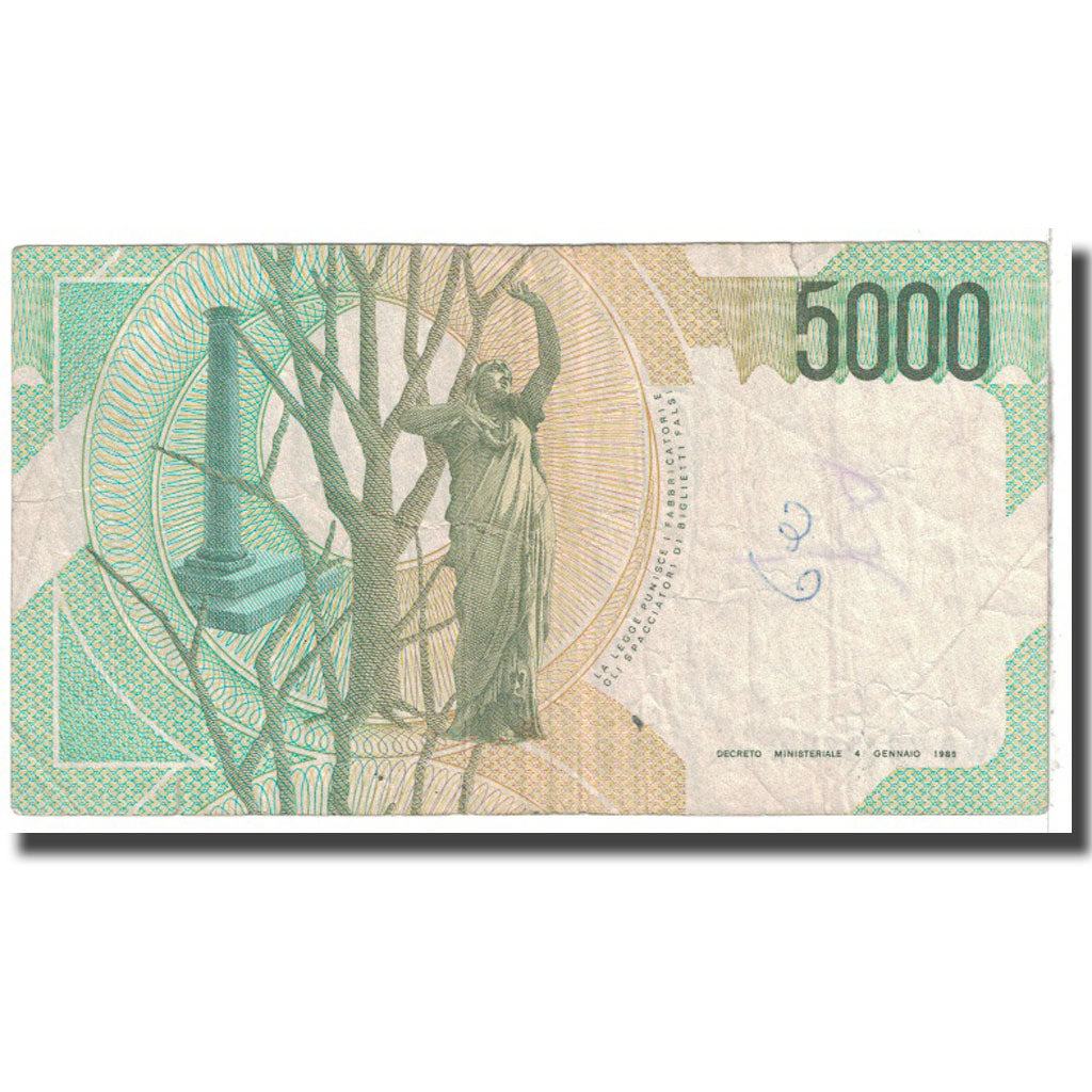 Biljet, Italië, 5000 Lire, 1985, 1985-01-04, KM:111c, TB