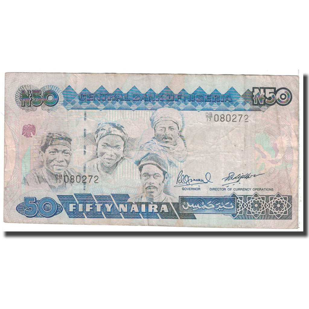 Banknote, Nigeria, 50 Naira, 1991, KM:27c, VG(8-10)