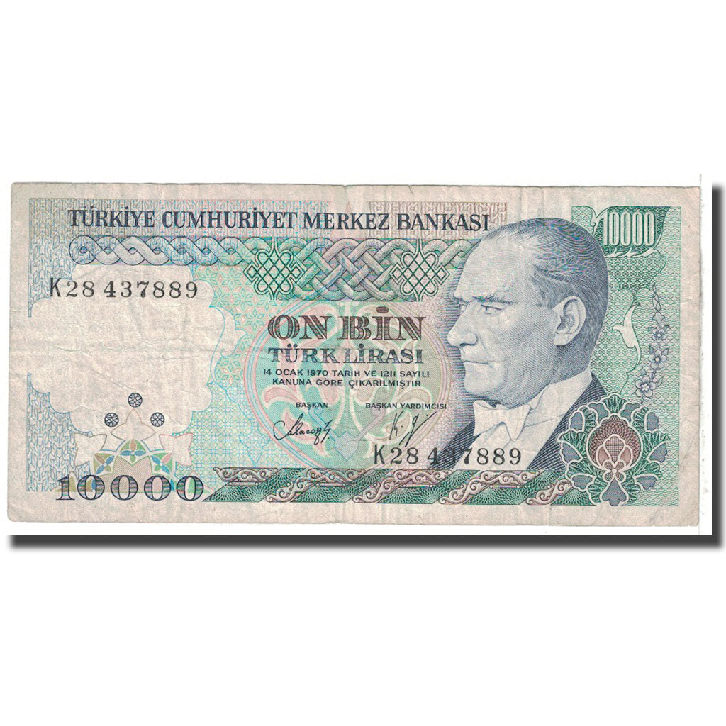 Banknote, Turkey, 10,000 Lira, 1992, KM:199, VF(20-25)