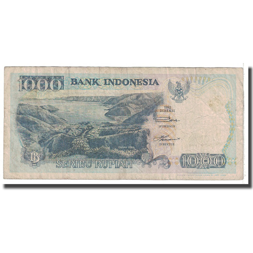 Banknote, Indonesia, 1000 Rupiah, 1992, KM:129a, VG(8-10)