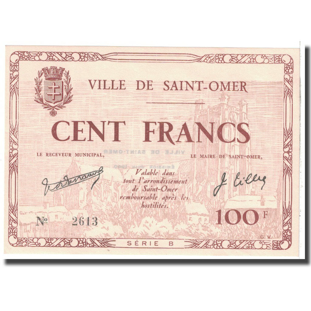 Frankrijk, Saint-Omer, 100 Francs, 1940, SPL