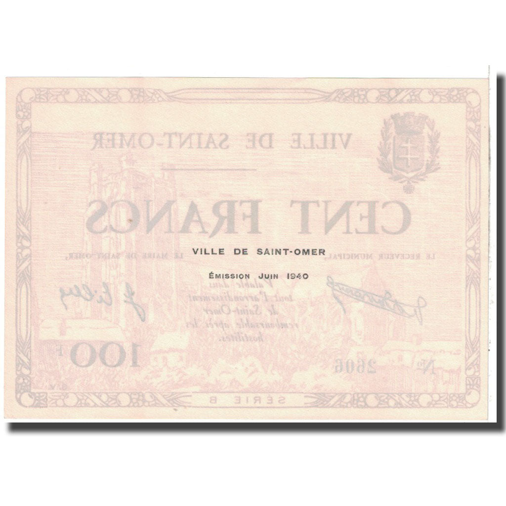 France, Saint-Omer, 100 Francs, 1940, UNC(63)
