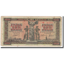 Banknote, Greece, 5000 Drachmai, 1942, 1942-06-20, KM:119a, VF(20-25)