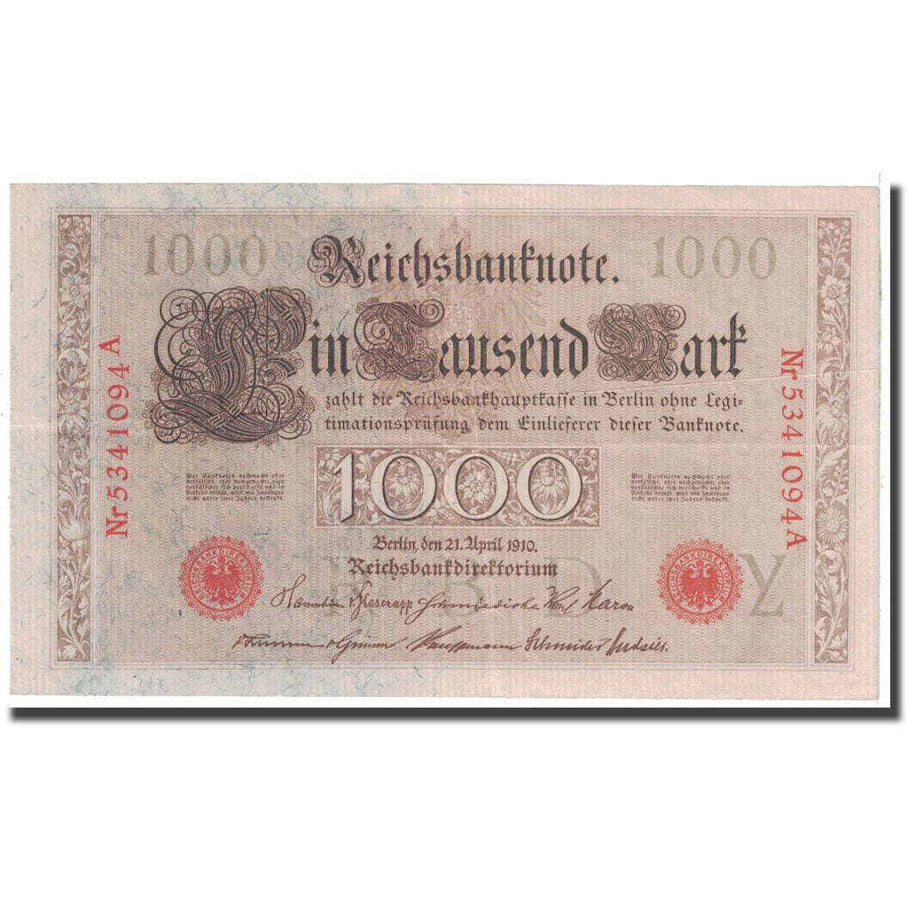 Banknote, Germany, 1000 Mark, 1910, 1910-04-21, KM:44b, EF(40-45)