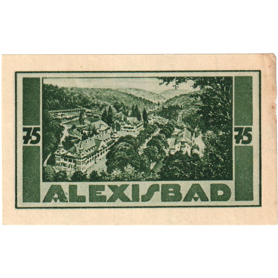 Alemania, Harzgerode Stadt, 75 Pfennig, village, 1921, 1921-07-07, EBC+