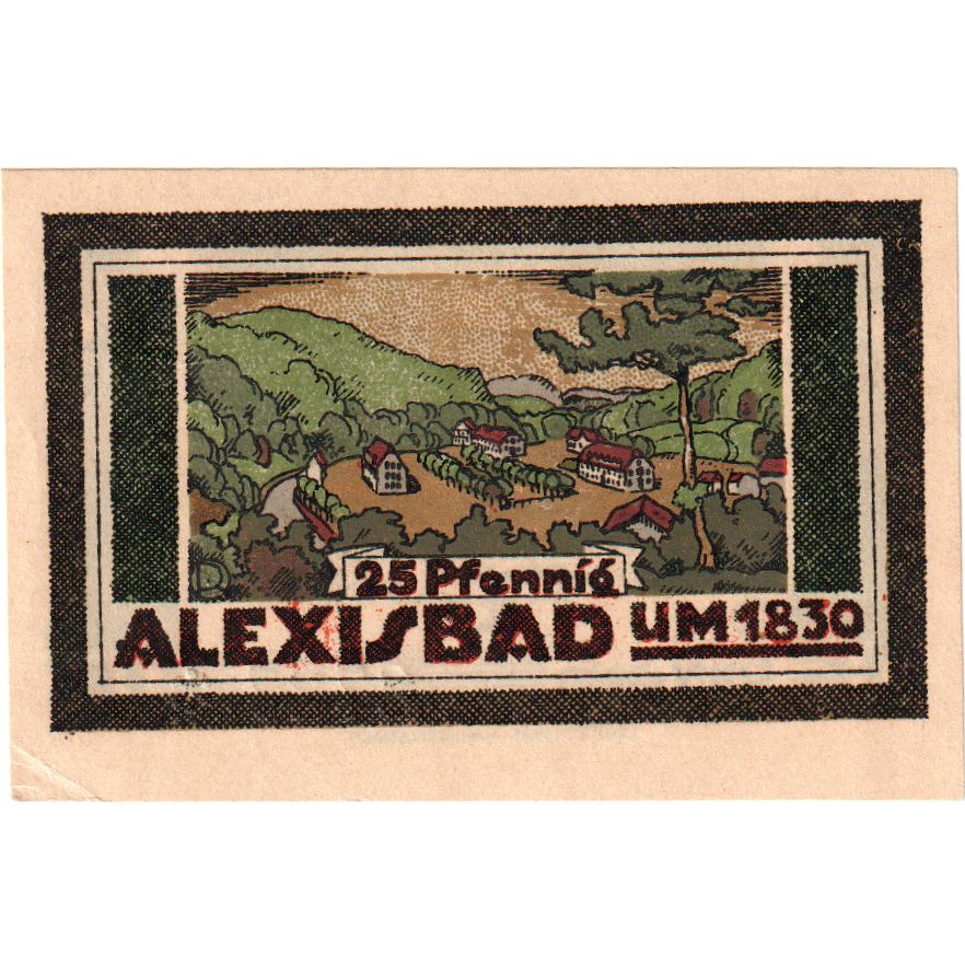 Alemania, Harzgerode Stadt, 75 Pfennig, village, 1921, 1921-07-07, EBC+