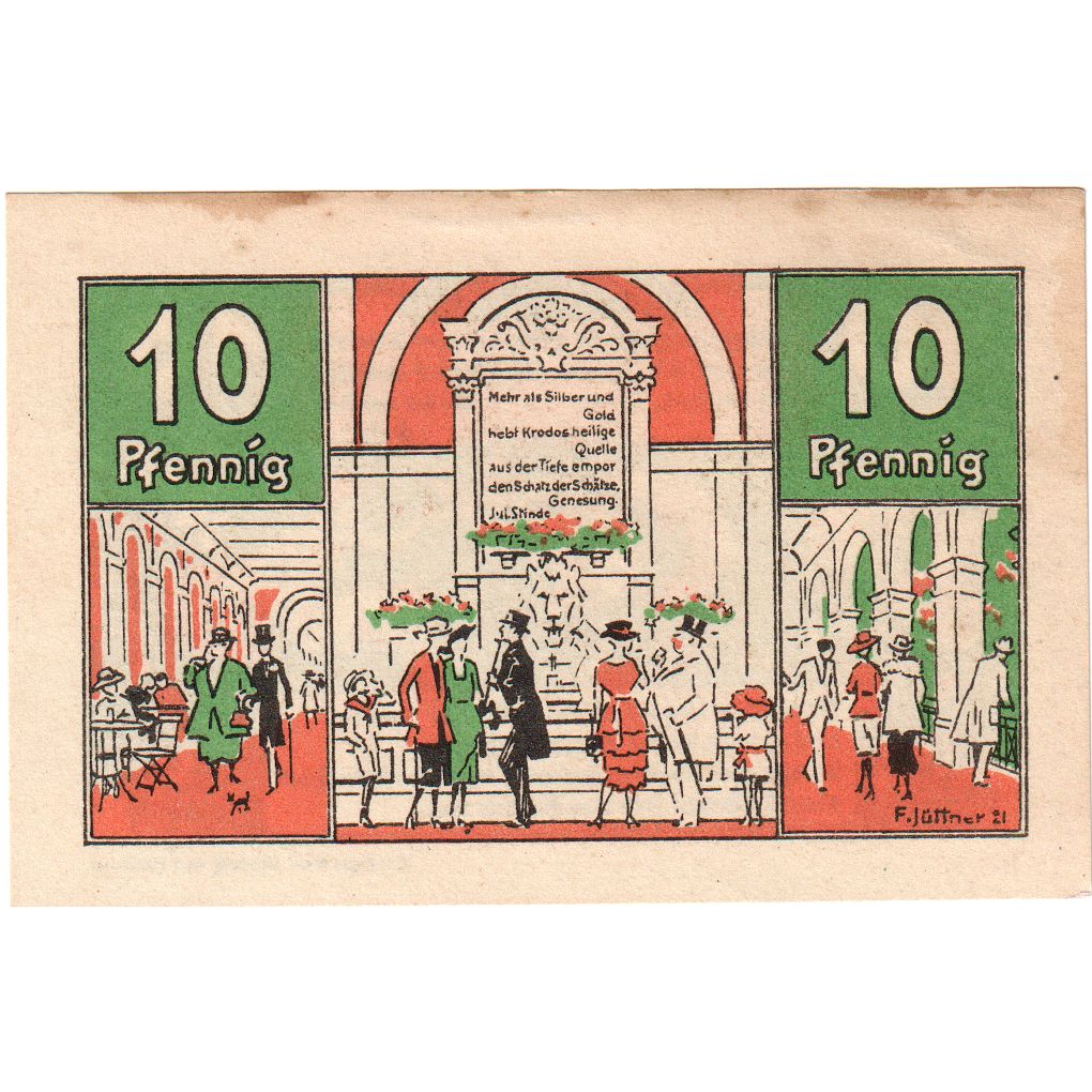 Deutschland, Harzburg, Bad Stadt, 10 Pfennig, personnage, 1922, 1922-12-31, VZ+