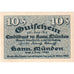 Niemcy, Hann. Münden, 10 Pfennig, personnage, 1921, 1921-07-01, UNC(63)