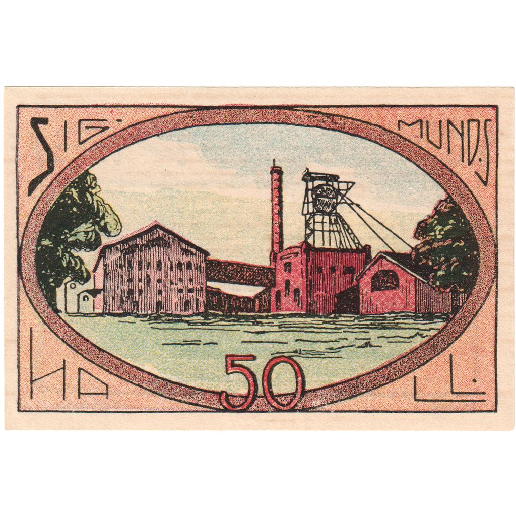 Deutschland, Neustadt Am Rubenberge Stadt, 50 Pfennig, Usine, 1921, 1921-08-20