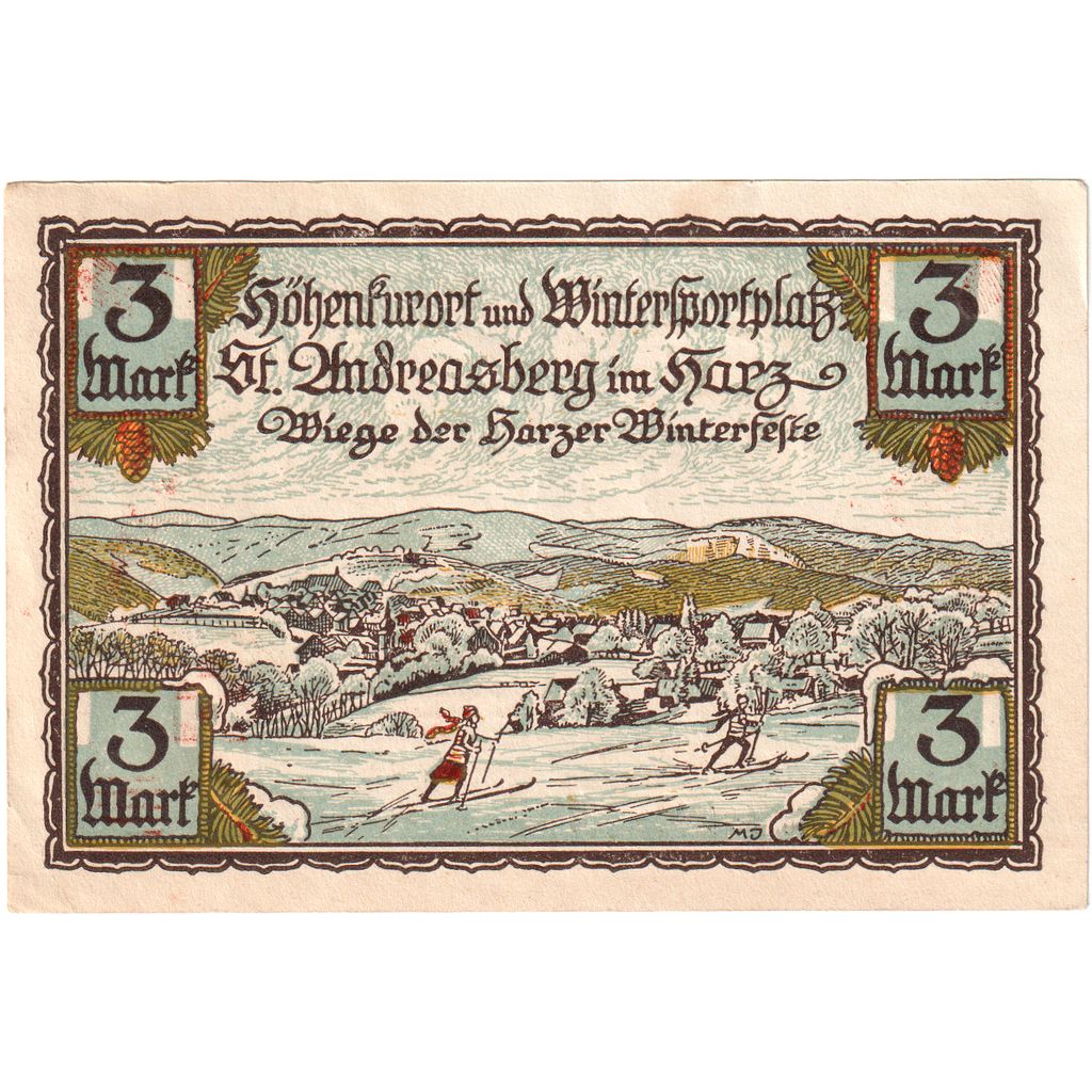 Deutschland, Hannover, 3 Mark, paysage, 1921, 1921-10-10, VZ+, Mehl:1164.1a