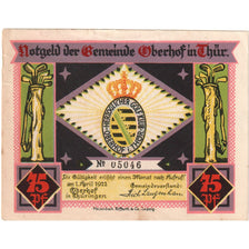 Germany, Oberhof Gemeinde, 75 Pfennig, paysage, 1922, 1922-04-01, UNC(63)