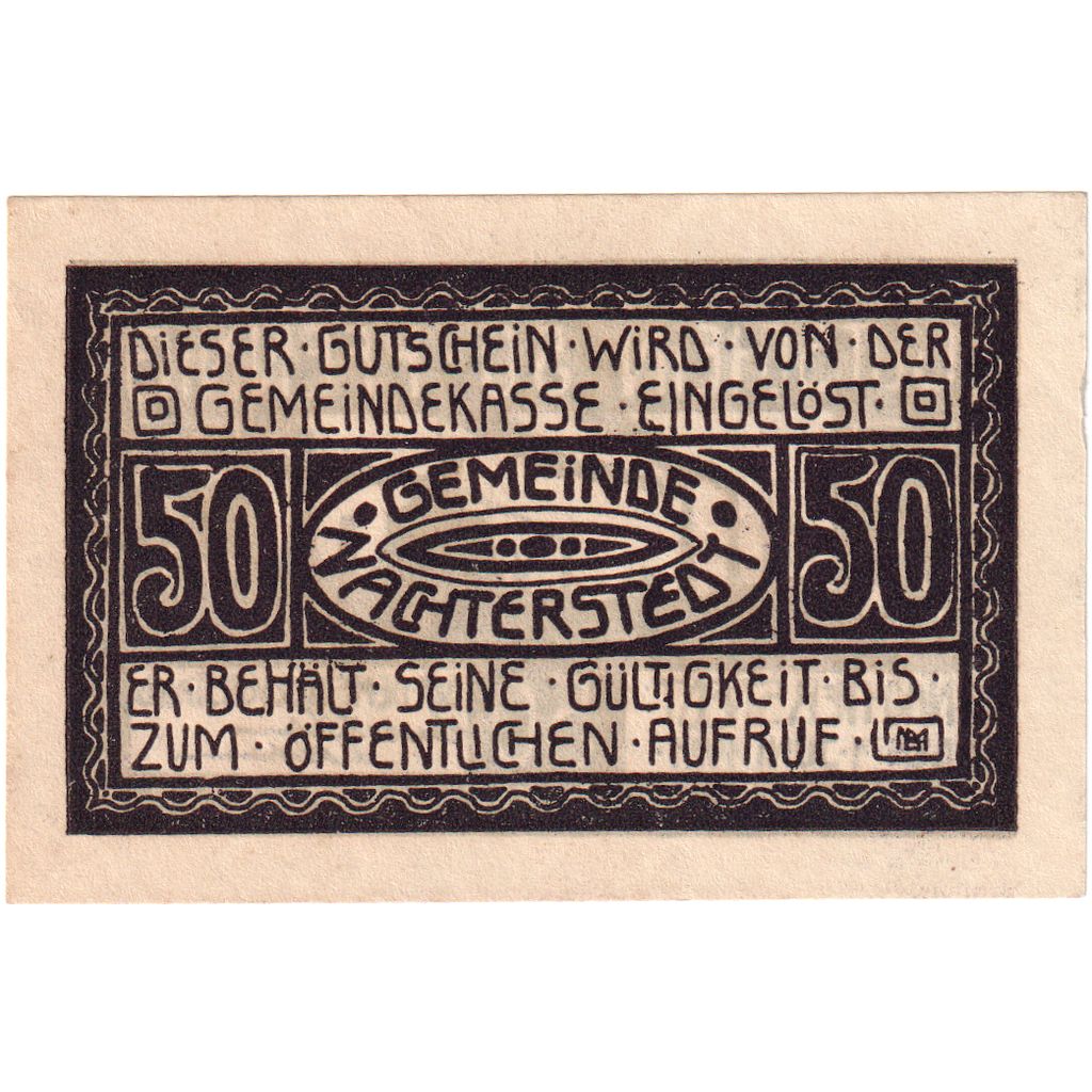 Germania, Nachterstedt Gemeinde, 50 Pfennig, Usine, 1921, 1921-06-01, SPL