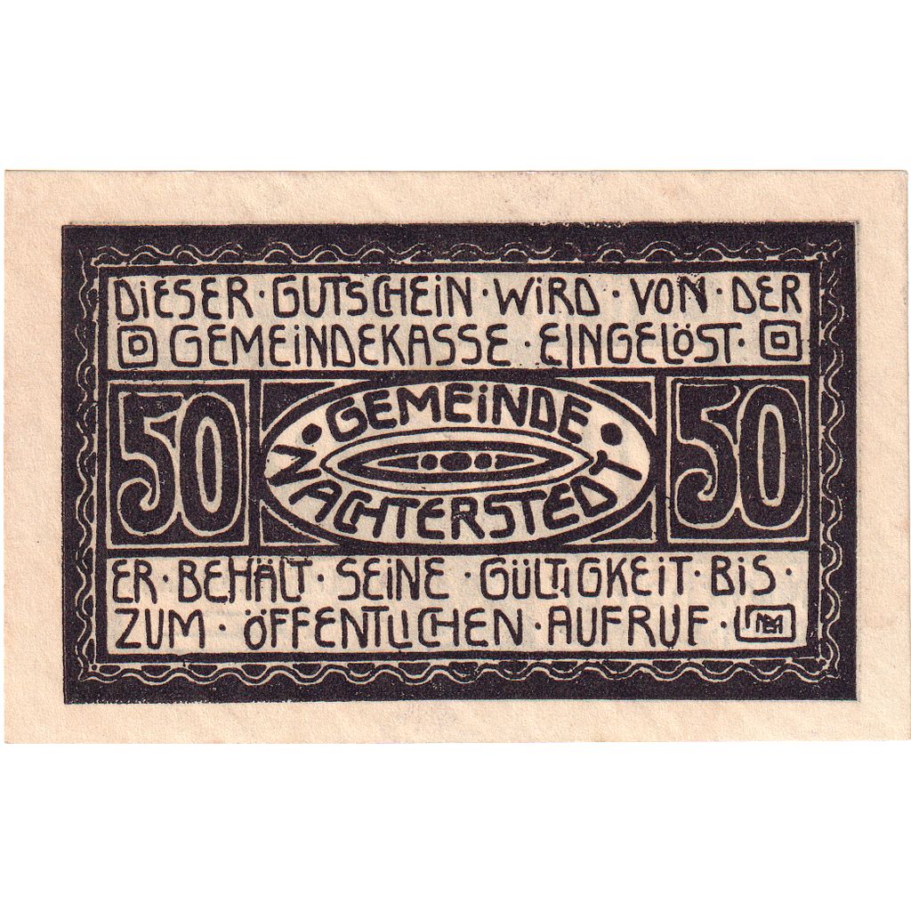 Deutschland, Nachterstedt Gemeinde, 50 Pfennig, Usine 1, 1921, 1921-06-01, UNZ-