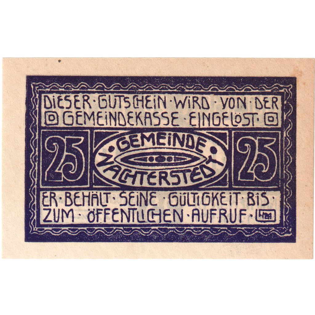 Germania, Nachterstedt Gemeinde, 25 Pfennig, Usine 2, 1921, 1921-06-01, SPL