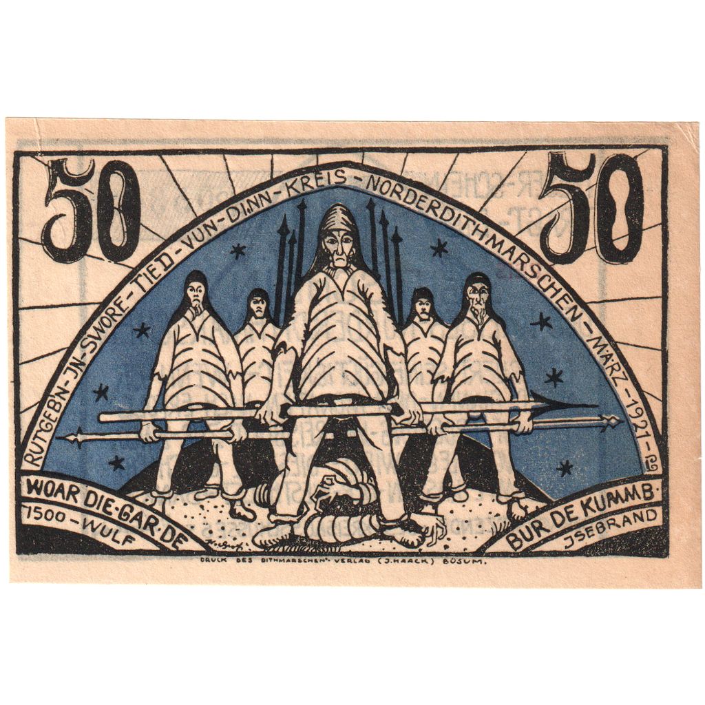 Germania, Norder-Dithmarschen Kreis (Sitz in Heide), 50 Pfennig, personnage 6