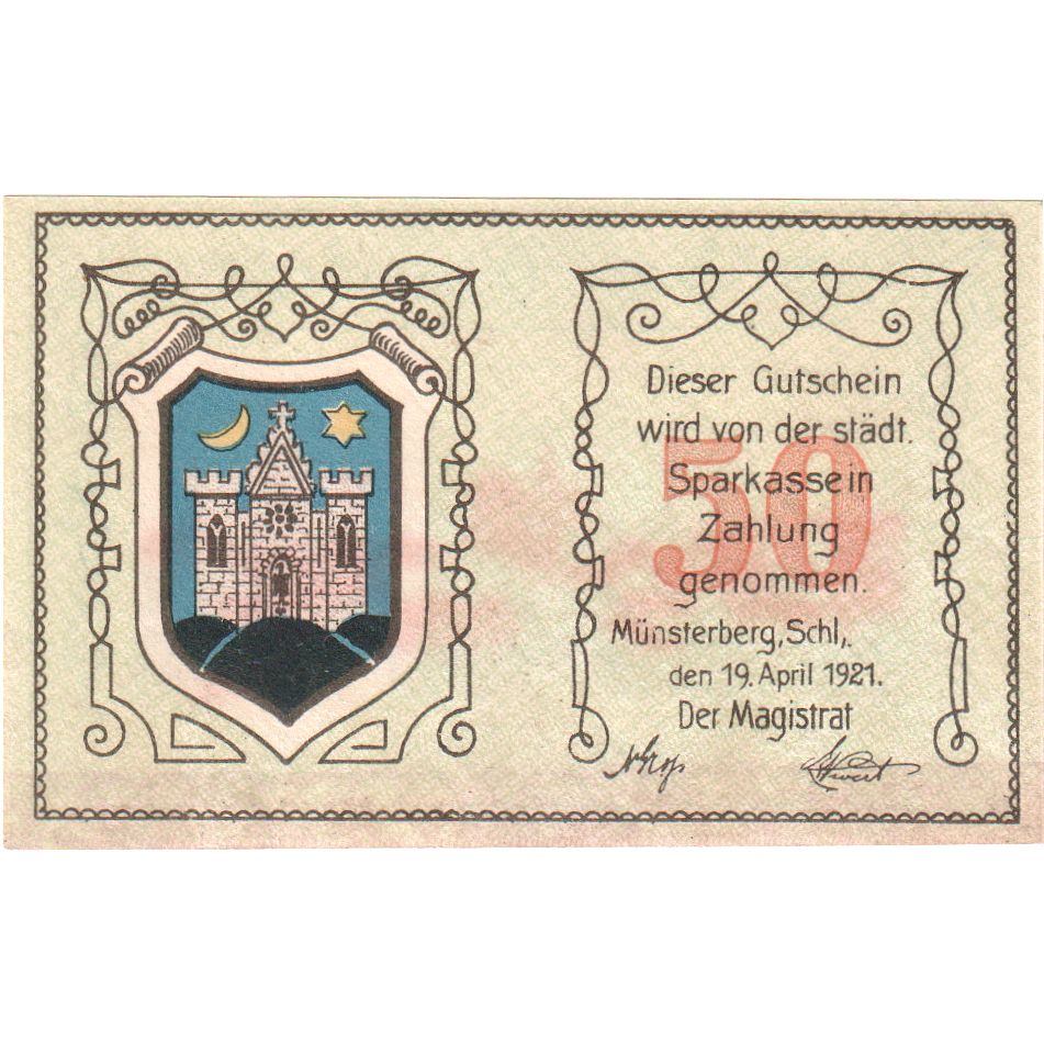 Deutschland, Oberschlesien, 50 Pfennig, village, 1922, UNZ-, Mehl:901.1