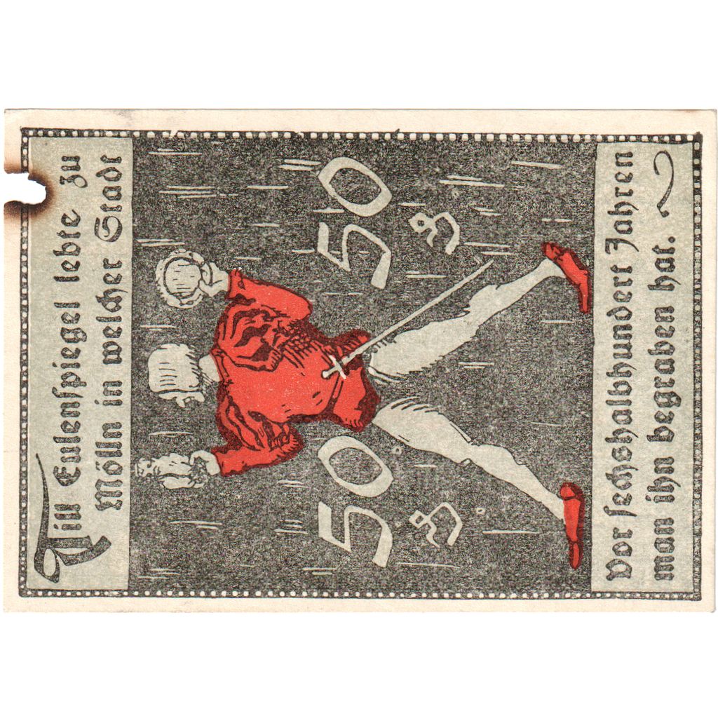 Germania, Mölln Stadt, 50 Pfennig, paysage, 1921, 1921-12-31, BB, Mehl:M45.1