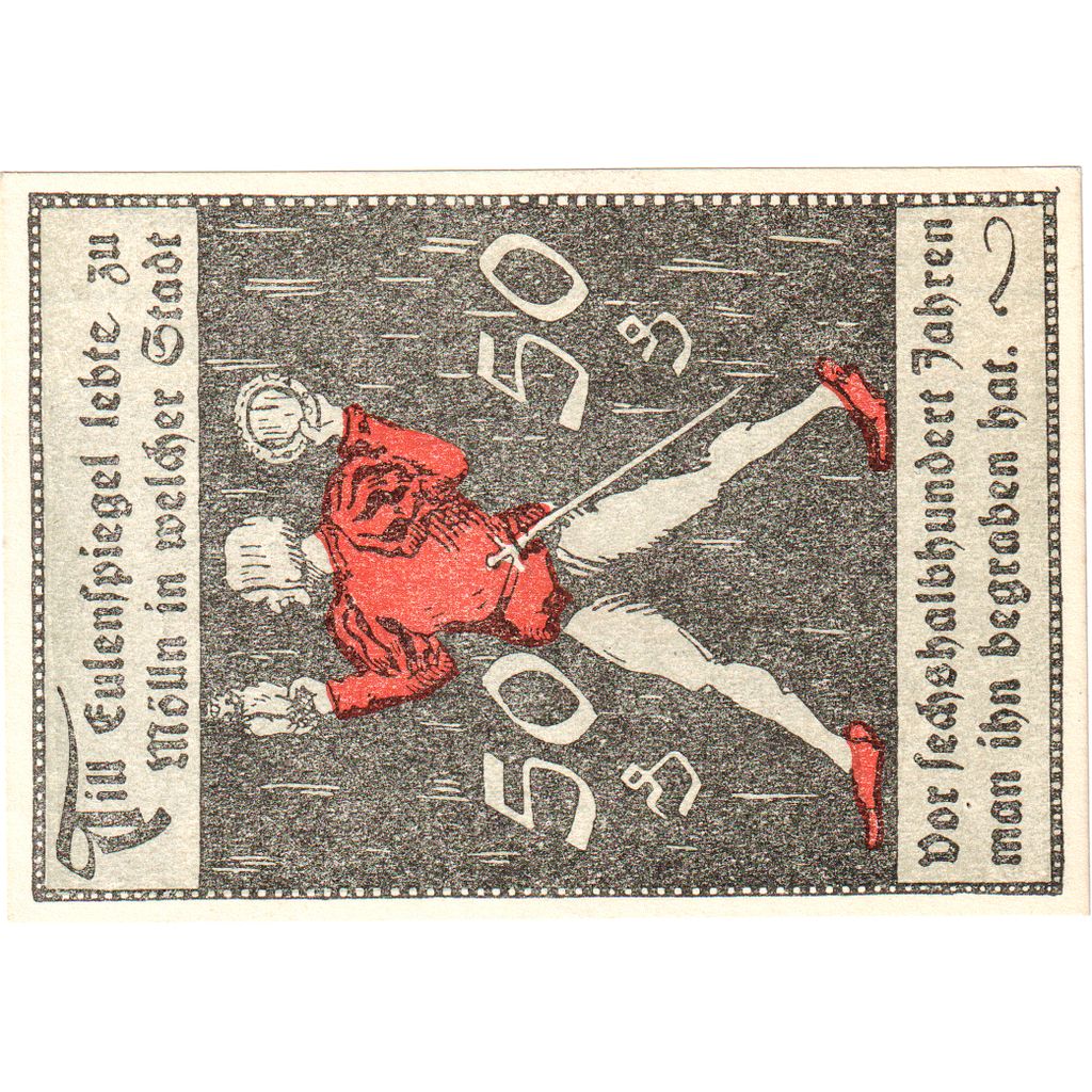 Germania, Mölln Stadt, 50 Pfennig, paysage 1, 1921, 1921-12-31, SPL, Mehl:M45.1