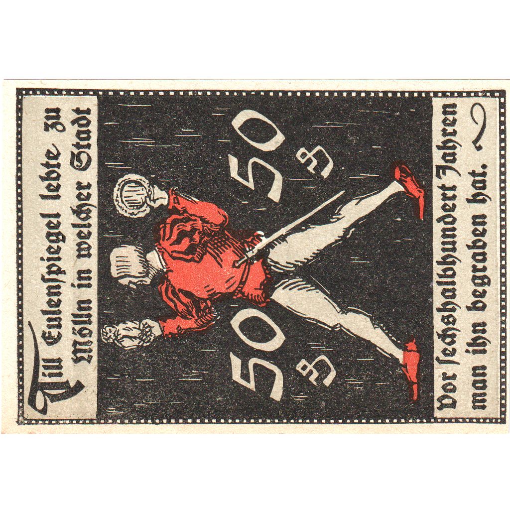 Germania, Mölln Stadt, 50 Pfennig, personnage 1, 1921, 1921-12-31, SPL