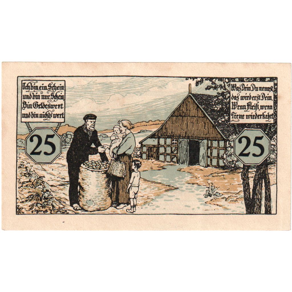 Allemagne, Melle, 25 Pfennig, personnage, 1920, 1920-11-15, SPL, Mehl:M 27.7c